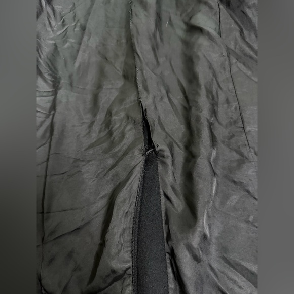 Calvin Klein Vintage Black Wool Coat with Faux Fur Collar size 14 - Picture 5 of 8